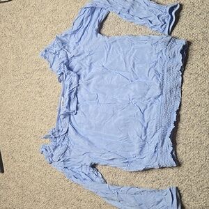 H & M Blue Longsleeve Blouse